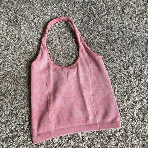 AE Pink Ribbed Tank Top